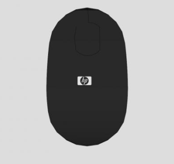 黑色无线鼠标器SU模型下载_sketchup草图大师SKP模型