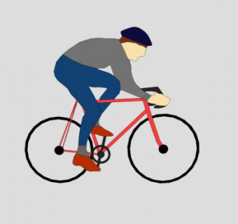 2D骑自行车人SU模型下载_sketchup草图大师SKP模型