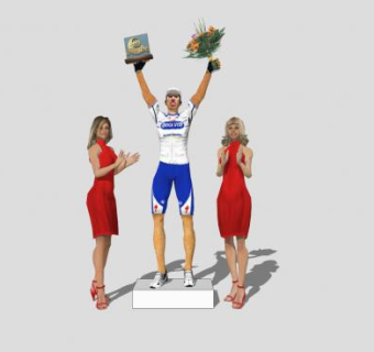 体育项目颁奖台仪式SU模型下载_sketchup草图大师SKP模型