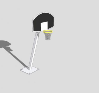 室外篮球架SU模型下载_sketchup草图大师SKP模型