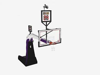 安<em>计分</em>计时<em>器</em>和摄像头的NBA<em>篮球</em>架SU模型下载_sketchup...