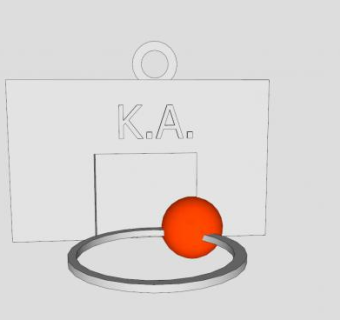 篮板球篮和篮球草图的SU模型下载_sketchup草图大师SKP模型