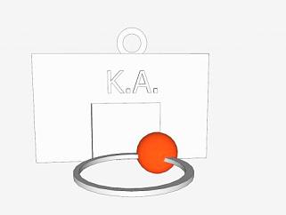 篮板球篮和篮球草图的SU模型下载_sketchup草图大师SKP模型