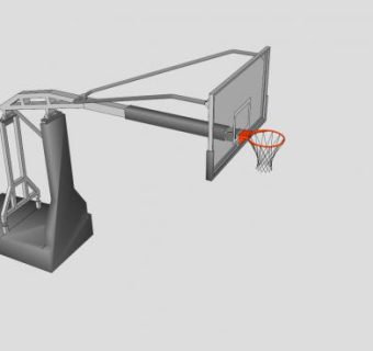 美国大学体育协会篮球架SU模型下载_sketchup草图大师SKP模型
