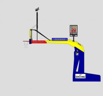 NBA篮球架SU模型下载_sketchup草图大师SKP模型