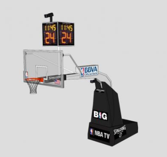 NBA赛事比赛篮球架SU模型下载_sketchup草图大师SKP模型