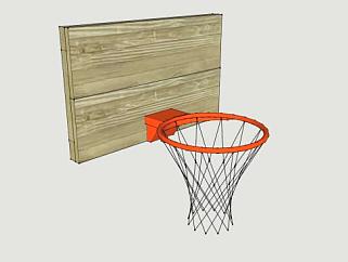 木篮板<em>篮球</em>筐SU模型下载_sketchup草图大师SKP模型