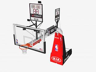 NBA比赛<em>篮球</em>架SU模型下载_sketchup草图大师SKP模型