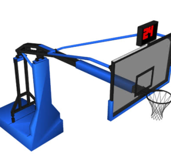液压式计分篮球架SU模型下载_sketchup草图大师SKP模型