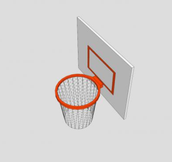 篮球筐SU模型下载_sketchup草图大师SKP模型