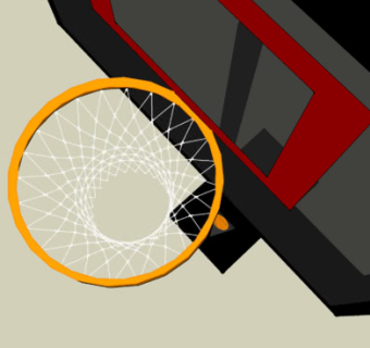 移动式单臂篮球架SU模型下载_sketchup草图大师SKP模型