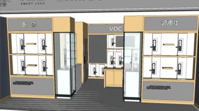 连锁店面店铺展厅SU模型下载_sketchup草图大师SKP模型