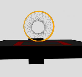 单臂篮球架SU模型下载_sketchup草图大师SKP模型