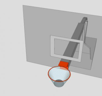 电动液压篮球架SU模型下载_sketchup草图大师SKP模型