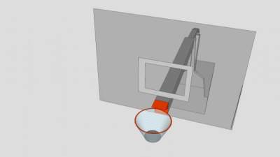 电动液压篮球架SU模型下载_sketchup草图大师SKP模型