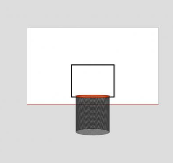 简易球篮SU模型下载_sketchup草图大师SKP模型
