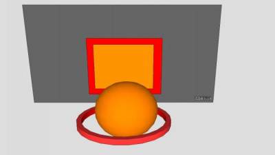 进蓝的篮球SU模型下载_sketchup草图大师SKP模型