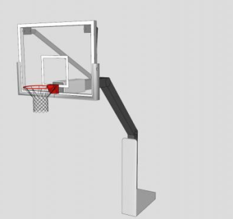室内地面装篮球架SU模型下载_sketchup草图大师SKP模型
