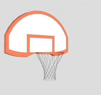 扇形篮板球篮SU模型下载_sketchup草图大师SKP模型