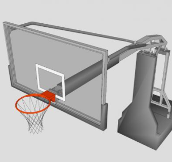 液压式篮球架SU模型下载_sketchup草图大师SKP模型