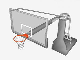 液压式篮球架SU模型下载_sketchup草图大师SKP模型