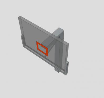 简易篮球架无球篮SU模型下载_sketchup草图大师SKP模型