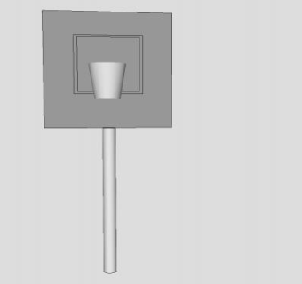 老式篮球架SU模型下载_sketchup草图大师SKP模型