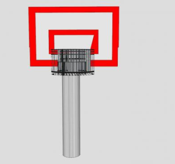 体育设备篮球架SU模型下载_sketchup草图大师SKP模型