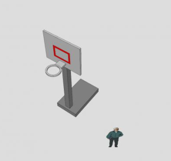 篮球设备篮球架SU模型下载_sketchup草图大师SKP模型
