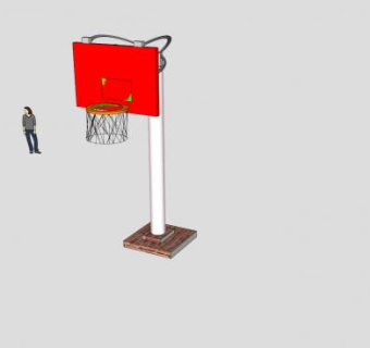 液压篮球架SU模型下载_sketchup草图大师SKP模型