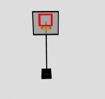 庭院娱乐体育器械篮球架SU模型下载_sketchup草图大师SKP模型