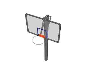 标准尺寸的<em>篮球</em>架<em>SU模型</em>下载_sketchup草图大师SKP模型