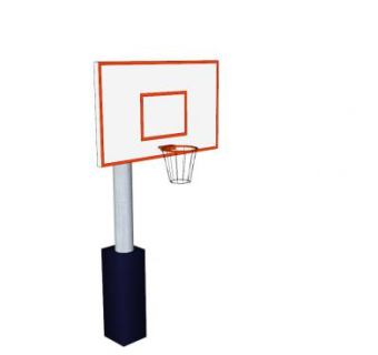 地埋式篮球架SU模型下载_sketchup草图大师SKP模型