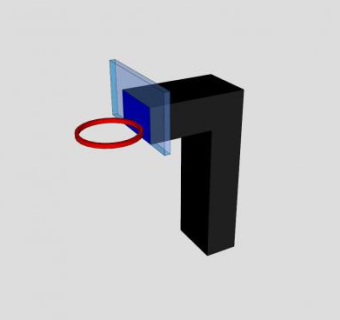 简易地理式篮球架SU模型下载_sketchup草图大师SKP模型