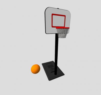 室外篮球架和篮球SU模型下载_sketchup草图大师SKP模型