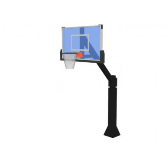 室外地埋式篮球架SU模型下载_sketchup草图大师SKP模型