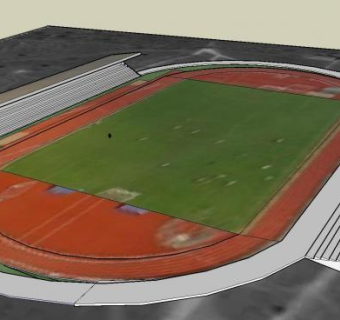 学校体育场SU模型下载_sketchup草图大师SKP模型