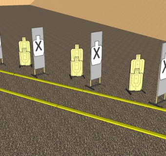 40英尺的射击靶SU模型下载_sketchup草图大师SKP模型