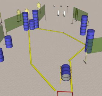 射击比赛场地SU模型下载_sketchup草图大师SKP模型