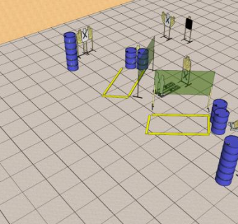 障碍射击场SU模型下载_sketchup草图大师SKP模型