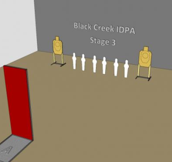 人形靶射击场SU模型下载_sketchup草图大师SKP模型