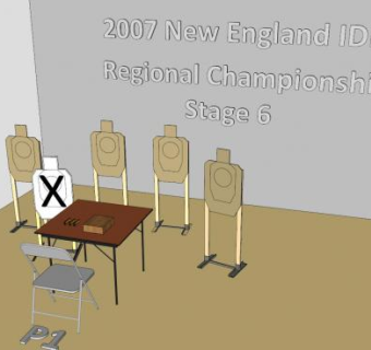 IDPA锦标赛射击赛场SU模型下载_sketchup草图大师SKP模型