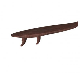 木制冲浪板SU模型下载_sketchup草图大师SKP模型