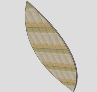 木制水上冲浪板SU模型下载_sketchup草图大师SKP模型