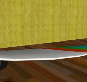 四色海上冲浪板SU模型下载_sketchup草图大师SKP模型