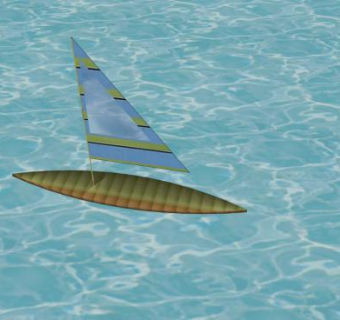 滑浪风帆帆板SU模型下载_sketchup草图大师SKP模型