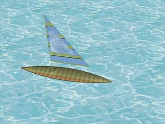 滑浪风帆帆板SU模型下载_sketchup草图大师SKP模型