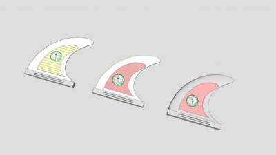 冲浪板尾鳍SU模型下载_sketchup草图大师SKP模型