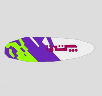简易冲浪板SU模型下载_sketchup草图大师SKP模型