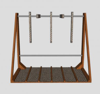 冲浪板架SU模型下载_sketchup草图大师SKP模型